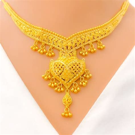 saudi gold jewelry 22k chanel necklace|andaaz 22k gold necklace.